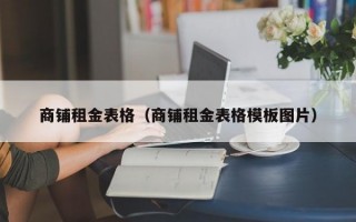 商铺租金表格（商铺租金表格模板图片）